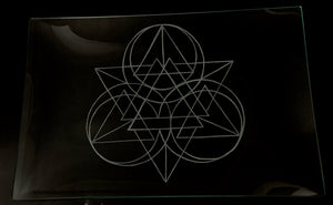 Sacred Geometry Glass Rolling Tray