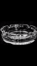Load image into Gallery viewer, PATRIOTS Glass Ashtray Hand Etched clear glass